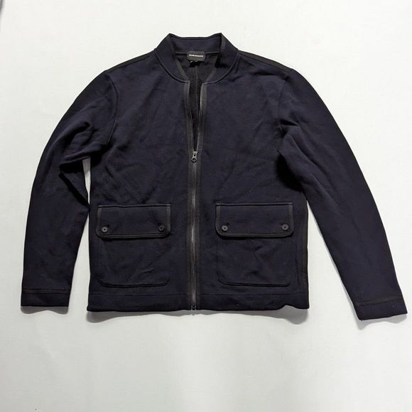 Club Monaco Men's Medium Navy Jacket with Black Trim - Picture 3 of 9